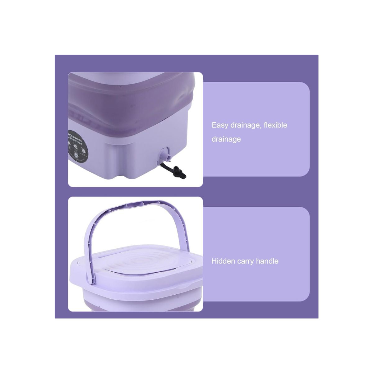 Mini Lavadora Plegable Portátil
